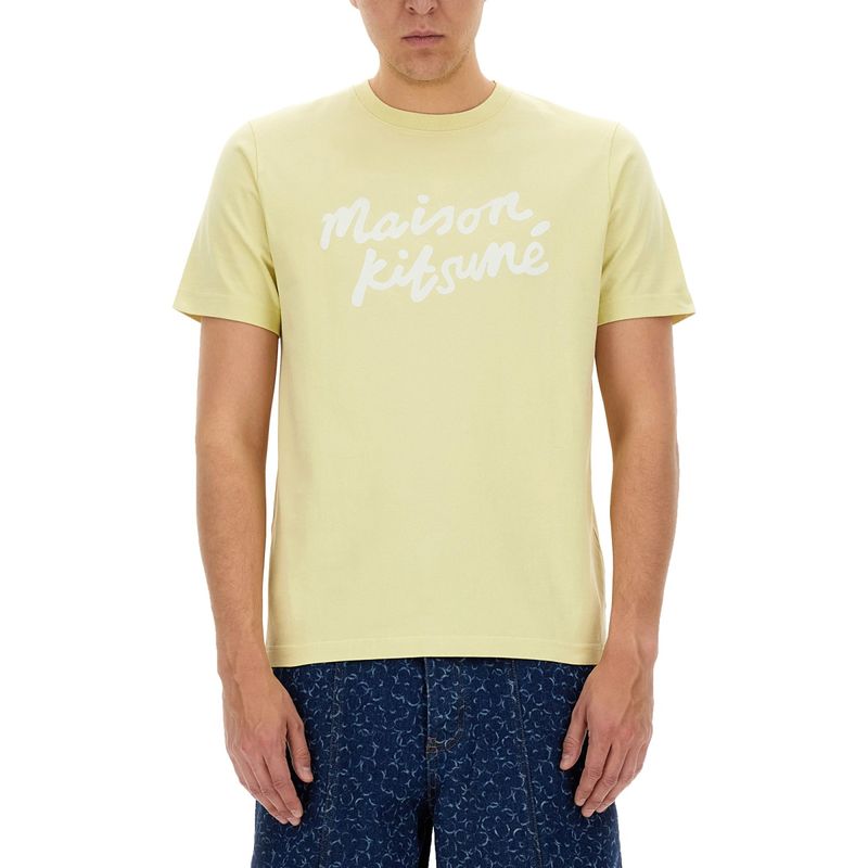 Maison Kitsun Men T-Shirt With Logo
